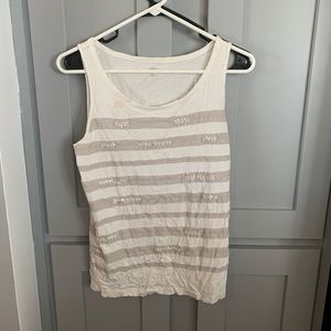Loft tank top striped with beaded arrows